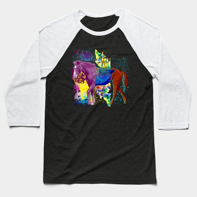 Crazy horse Baseball T-Shirt by LivMat